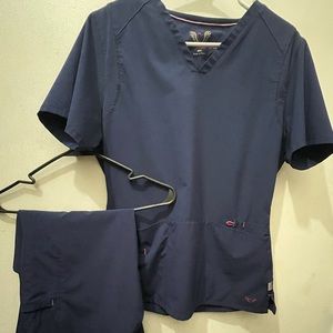 Smitten Scrub Set. Navy. Size Medium.